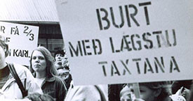  Burt með lægstu taxtana.