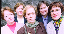 Þingflokkurinn 1991-1994. Kristín Ástgeirsdóttir, Jóna Valgerður, Ingibjörg Sólrún Gísladóttir, Anna Ólafsdóttir Björnsson og Kristín Einarsdótiróttir