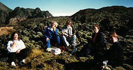 Anna Ólafsdóttir Björnsson, Þórhildur Þorleifsdóttir, Kristin Halldórsdóttir, Málmfríður Sigurðardóttir og Danfríður Skarphéðinsdóttir