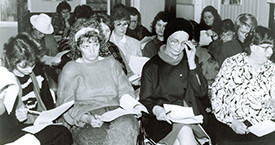 Helga Sigrún Sigurjónsdóttir, Friðbjörg Ingimarsdóttir, Anna Ólafsdóttir Björnsson og Helga Jóhannsdóttir 1983