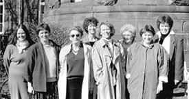 Anna Ólafsdóttir Björnsson, Kristín Einarsdóttir, Málmfríður Sigurðardóttir, Guðrún Agnarsdóttir, Þórhildur Þorleifsdóttir, Guðrún Halldórsdóttir, Danfríður Skarphéðinsdóttir og Kristín Halldórsdóttir