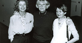Margrét Sæmundsdóttir, Elín G. Ólafsdóttir og Guðrún Ögmundsdóttir árið 1992 